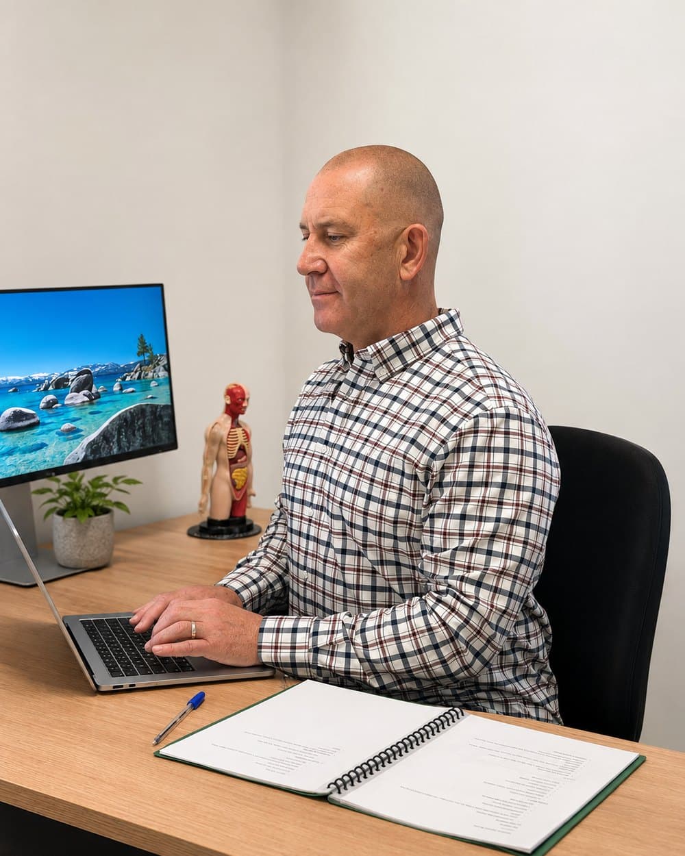 Adrian Hallam consulting online from his desk